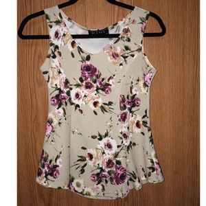 Floral Peplum Top